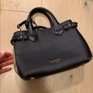 Burberry Black and Tan Satchel